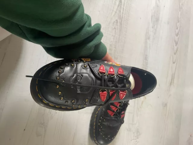 Dr martens serova black embroidered chunky shop flatform shoes